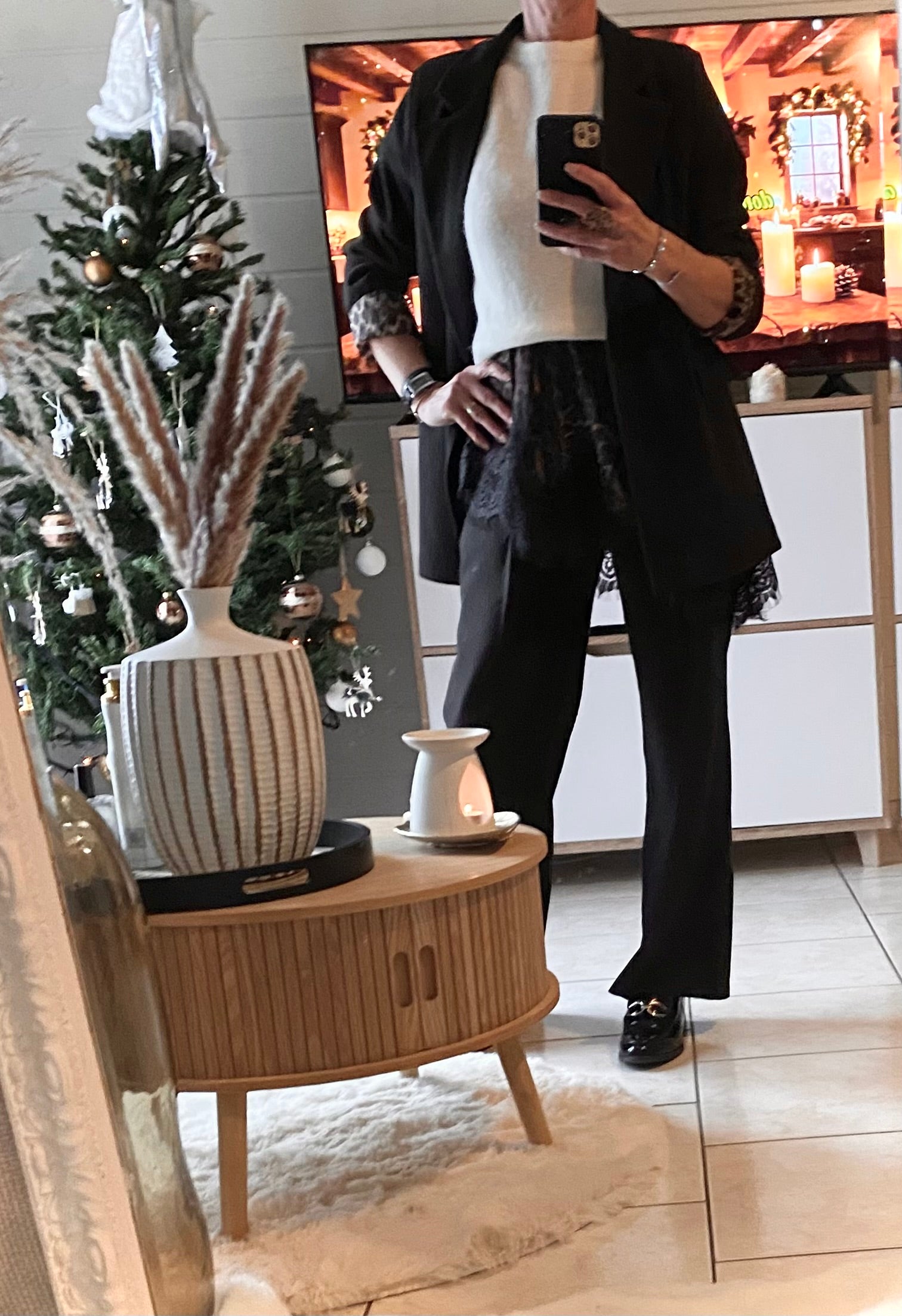 TOP DENTELLE LEOPARD ASYMETRIQUE   TU 38/44