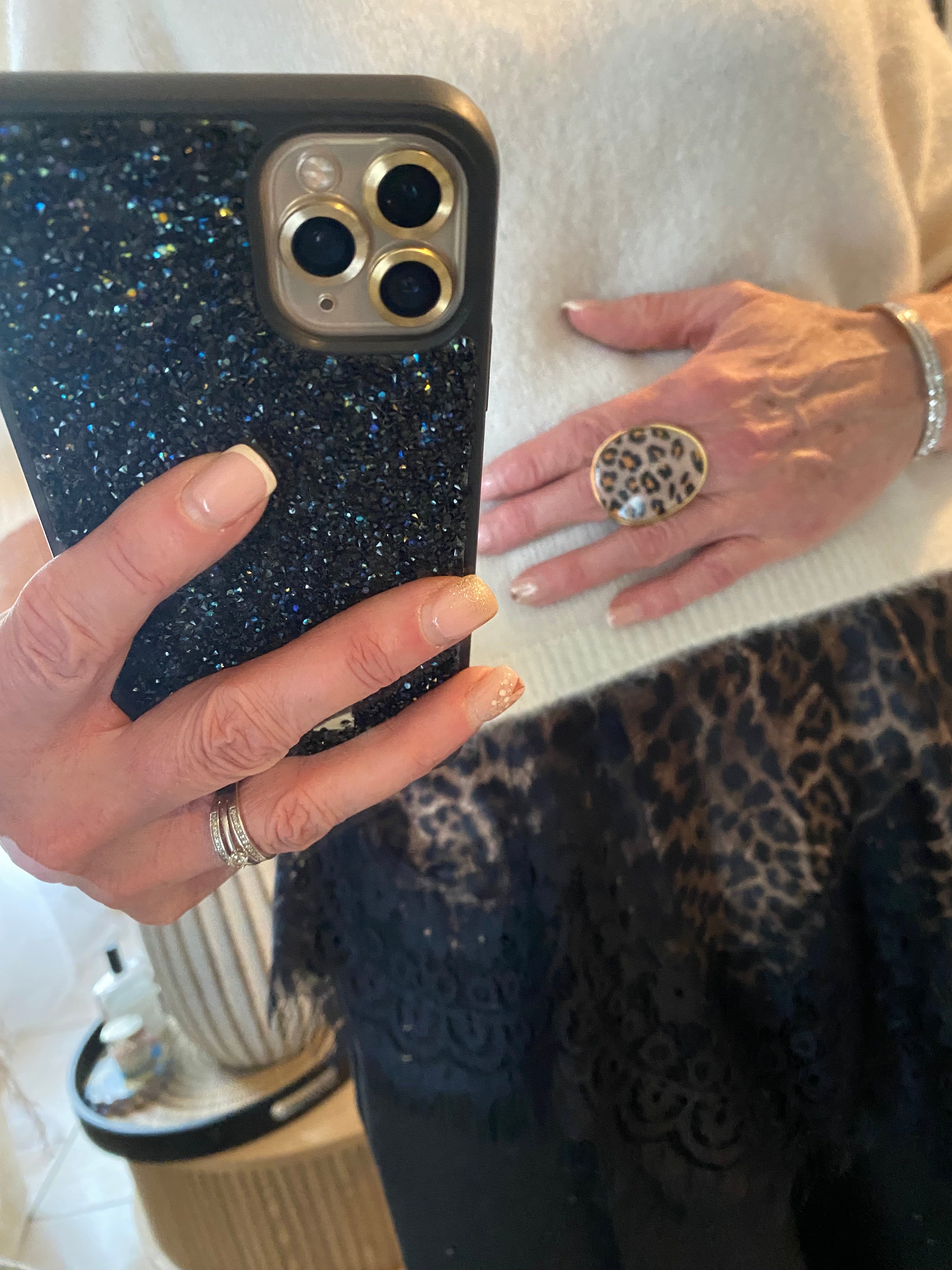 BAGUE MILA  REGLABLE LEOPARD