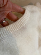 PULL NINOU MANCHES COURTES ECRU  TU 36/42  BABY ALPAGA