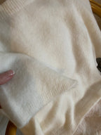 PULL NINOU MANCHES COURTES ECRU  TU 36/42  BABY ALPAGA