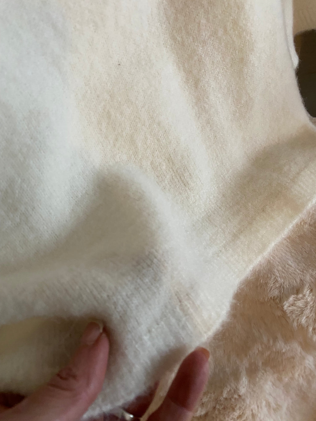 PULL NINOU MANCHES COURTES ECRU  TU 36/42  BABY ALPAGA