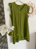 ROBE SAMBA  TAILLES : 38/40 OU 42/44 5 COULEURS (rouge , fushia, choco , vert , kaki )