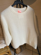 PULL NINOU MANCHES COURTES ECRU  TU 36/42  BABY ALPAGA