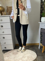 VESTE BLASER STELLA ECRU   36 AU 42