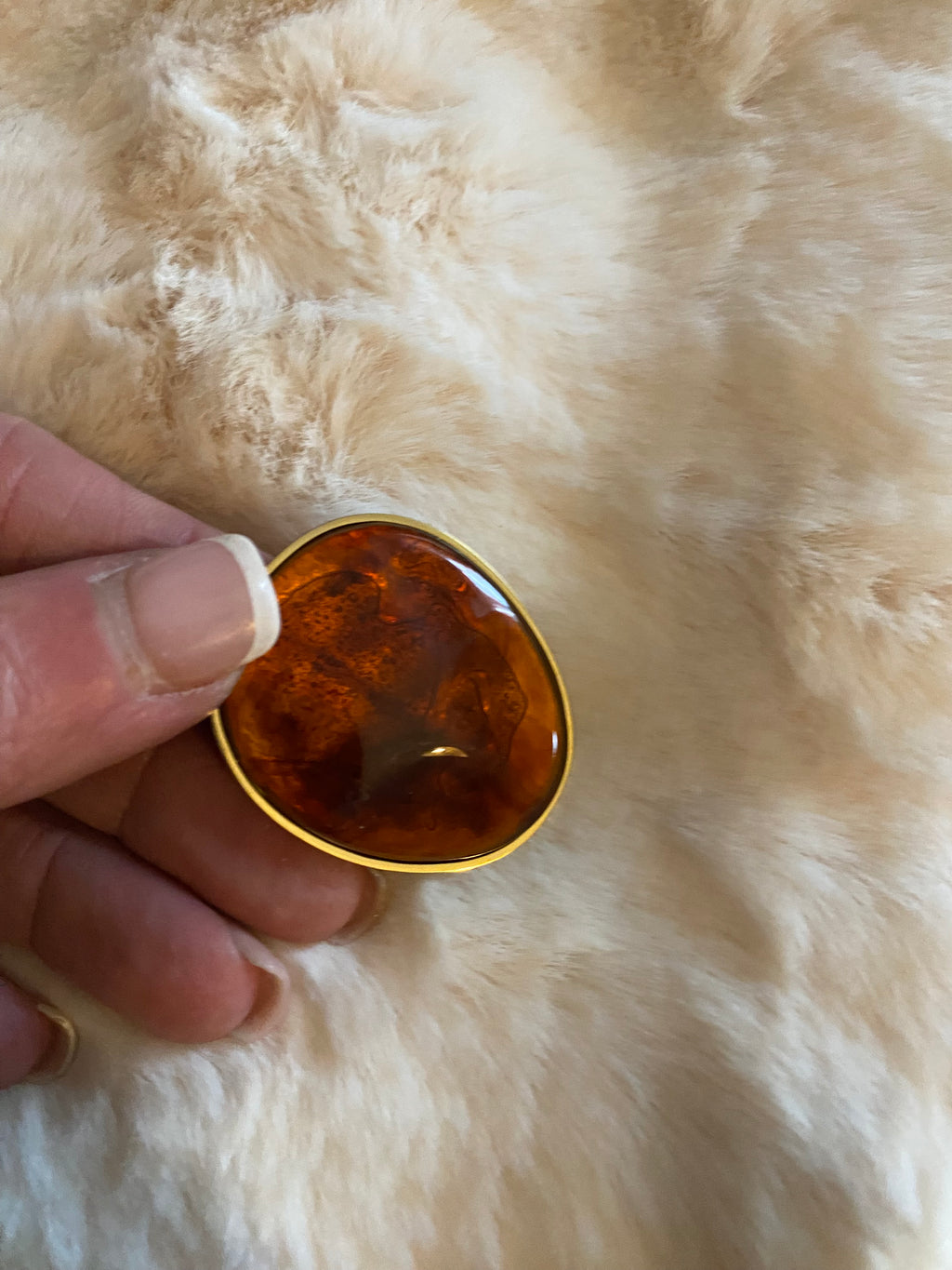 BAGUE MILA  REGLABLE couleur ambre