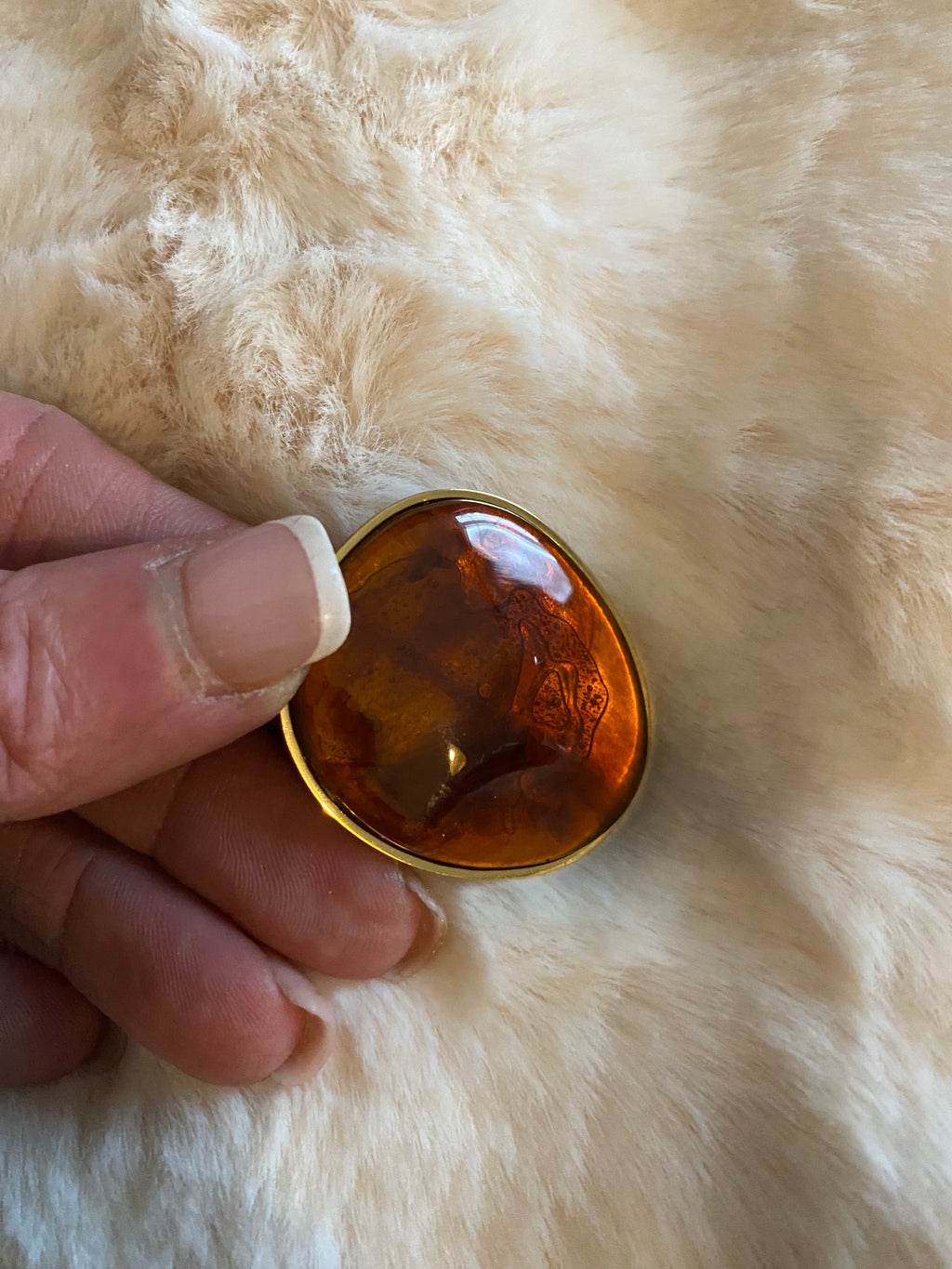 BAGUE MILA  REGLABLE couleur ambre