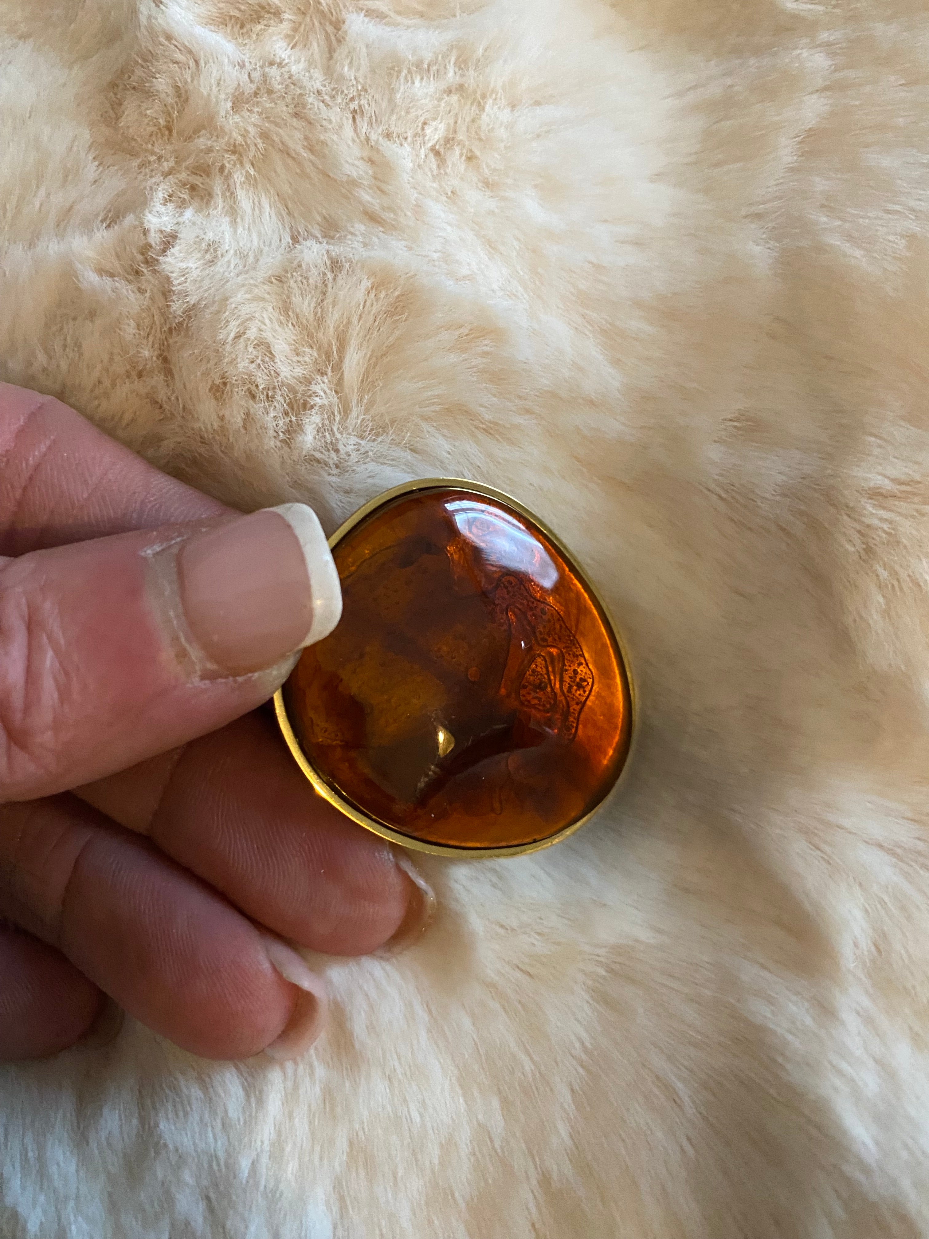 BAGUE MILA  REGLABLE couleur ambre