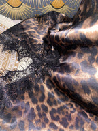 TOP DENTELLE LEOPARD ASYMETRIQUE   TU 38/44