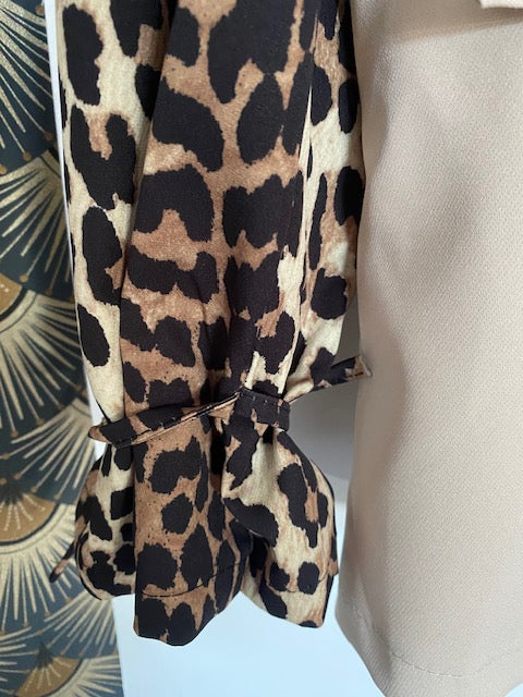 VESTE BLASER STELLA  LEOPARD  ECRU   36 AU 42