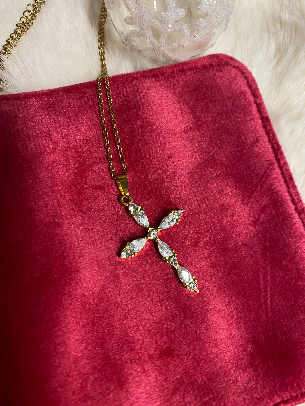 COLLIER CROIX ACIER INOXYDABLE REGLABLE