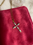 COLLIER CROIX ACIER INOXYDABLE REGLABLE