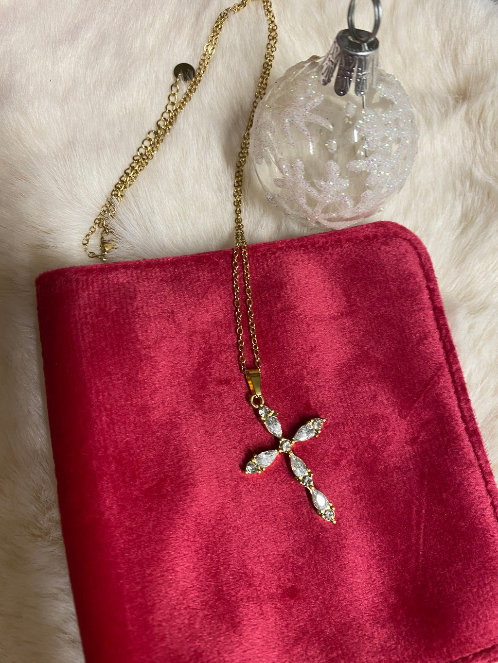 COLLIER CROIX ACIER INOXYDABLE REGLABLE