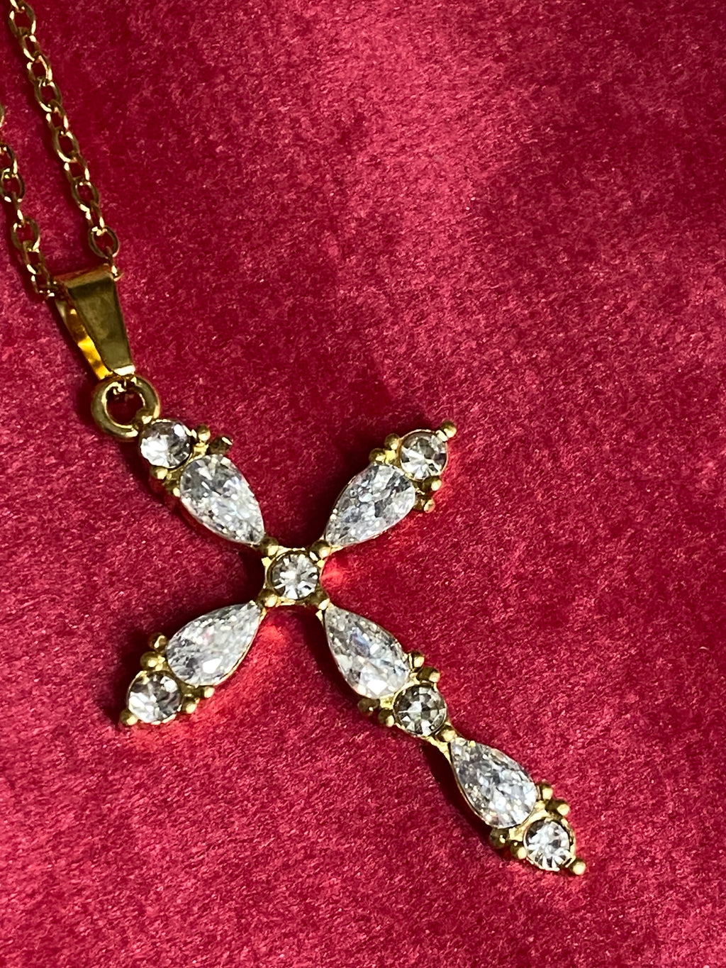 COLLIER CROIX ACIER INOXYDABLE REGLABLE