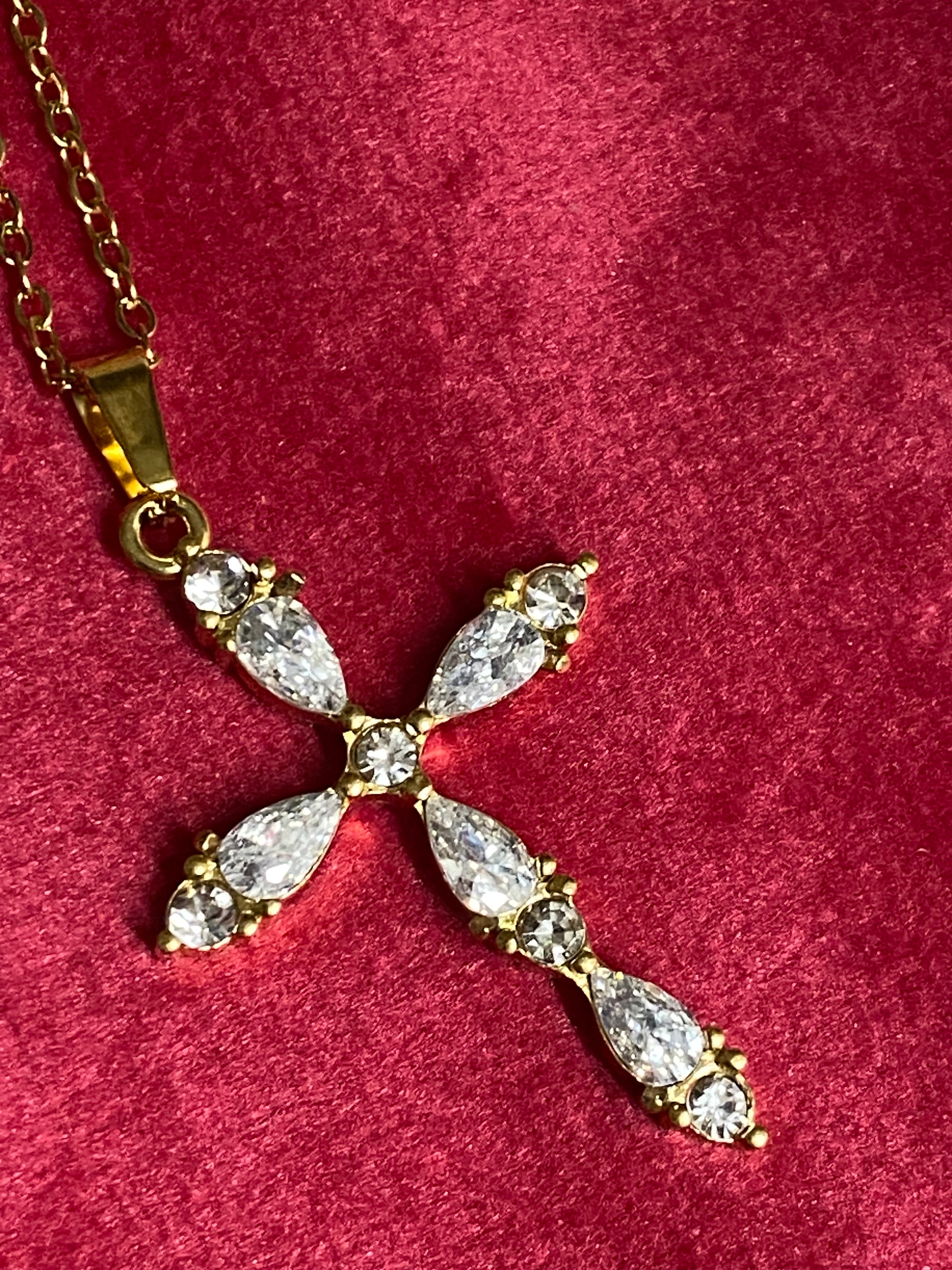 COLLIER CROIX ACIER INOXYDABLE REGLABLE