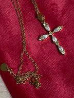 COLLIER CROIX ACIER INOXYDABLE REGLABLE