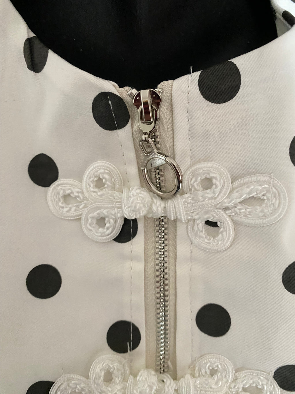VESTE SANS MACHE POIS NOIR  TU 42/46