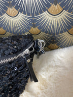 SAC : BANANE  PAILLETTES NOIRE