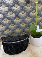 SAC : BANANE  PAILLETTES NOIRE