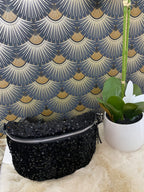 SAC : BANANE  PAILLETTES NOIRE