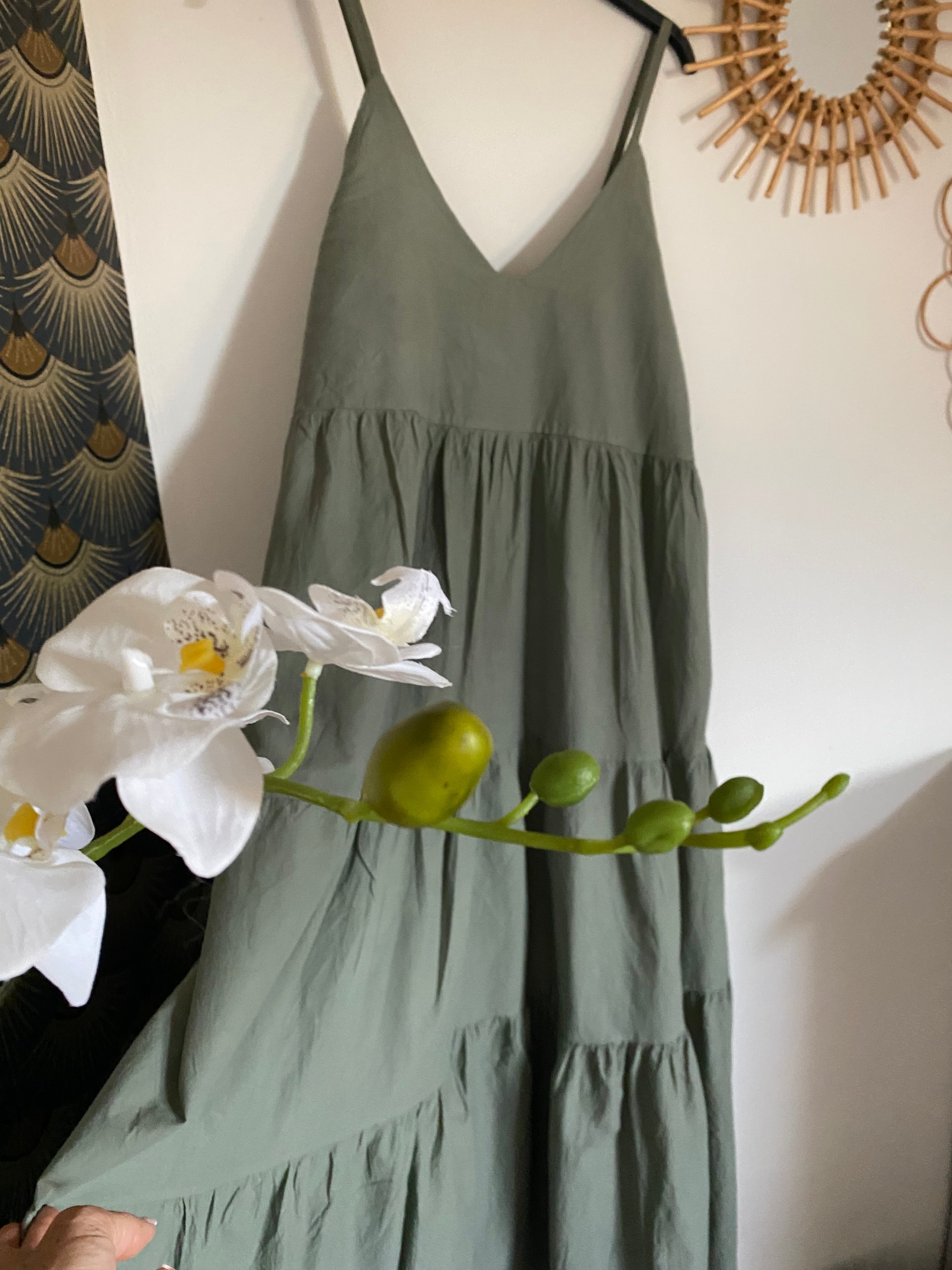 ROBE LONGUE LEGERE   KAKI  36/42