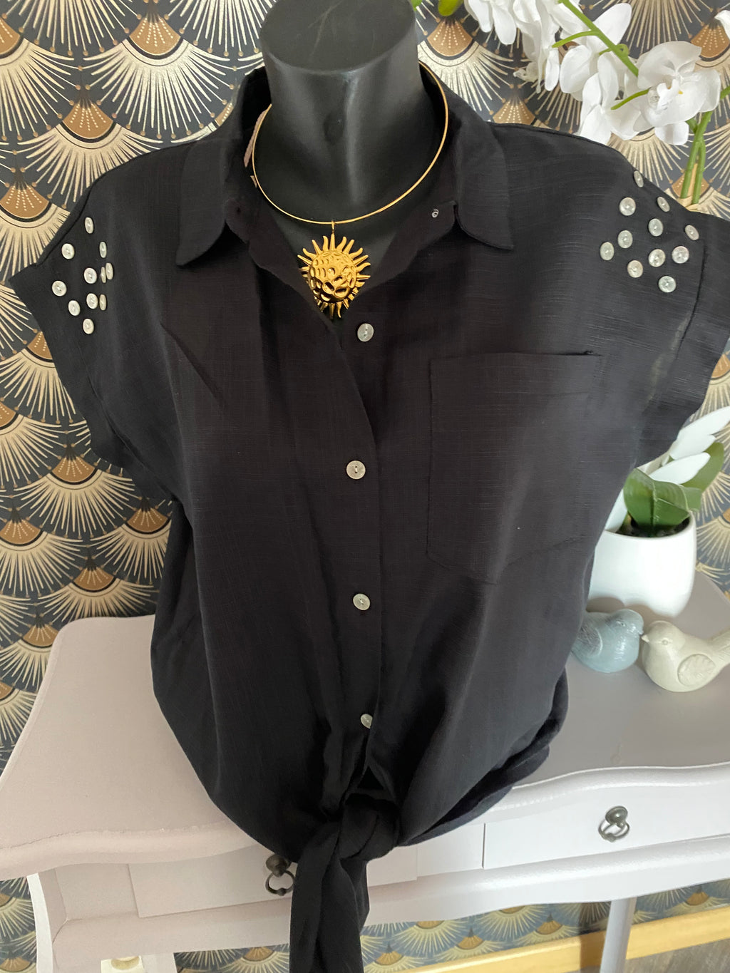 CHEMISE  SOPHIE NOIR   TU 34/44 ZETA OTTO
