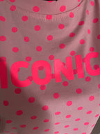 T-SHIRT ICONIC POIS ROSE  TU 34/40