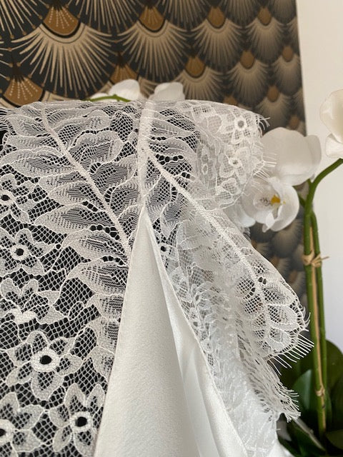 TOP DENTELLE BLANC    44/50