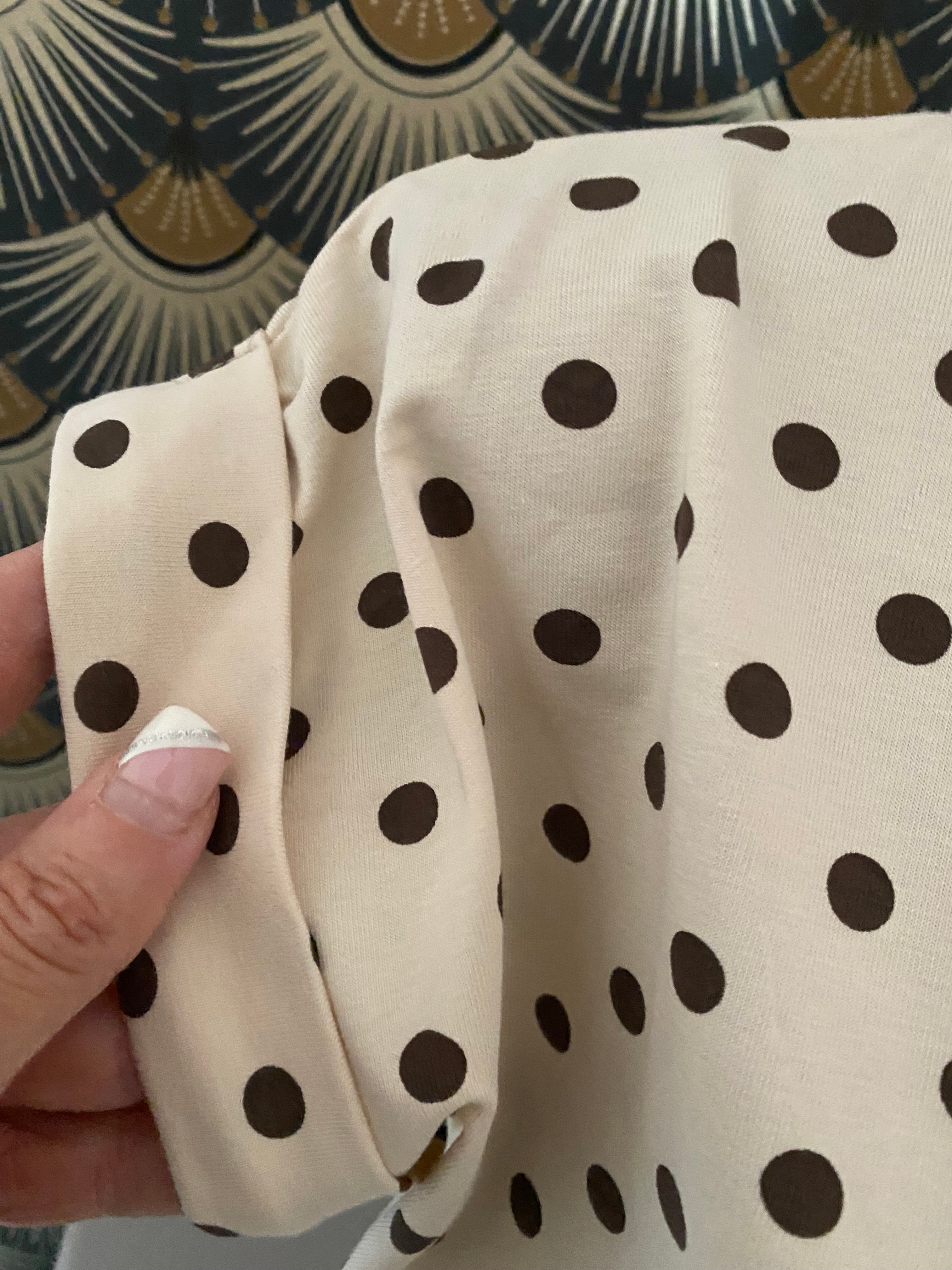 T-SHIRT ICONIC BEIGE POIS CHOCO  TU 34/40