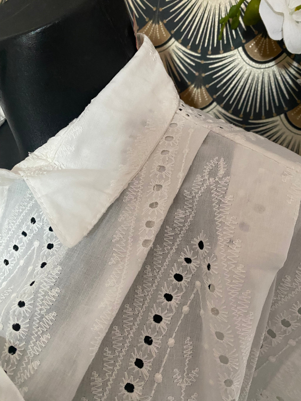 BLOUSE ZETA OTTO BRODERIE  FEUILLE  TU 36/42