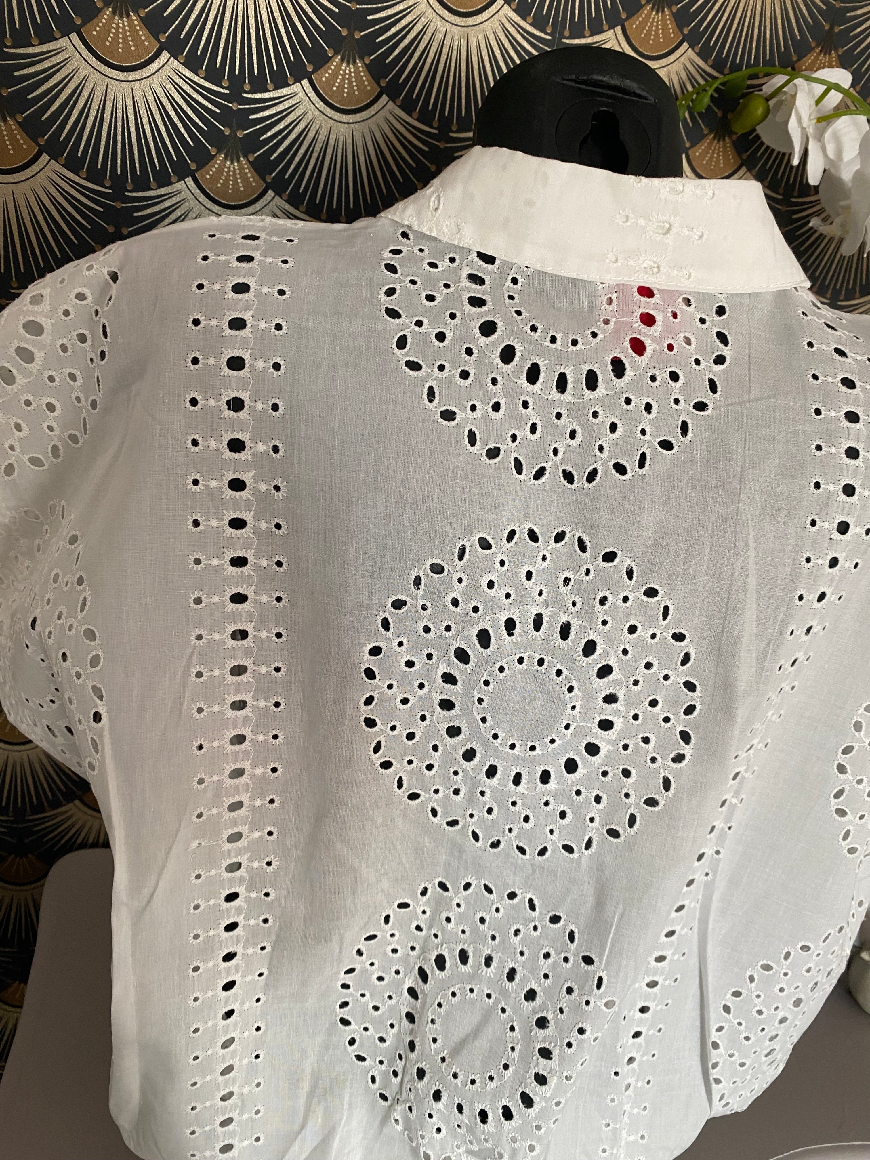 BLOUSE ZETA OTTO BRODERIE ROND  TU 36/42