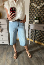 BLOUSE ZETA OTTO BRODERIE  FEUILLE  TU 36/42