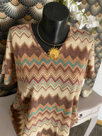 ENSEMBLE PANTALON ET TOP LUREX  CHOCO  TU 38/48