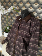 CHEMISE A RAYURE CHOCO  TU 34/42 PETIT 44