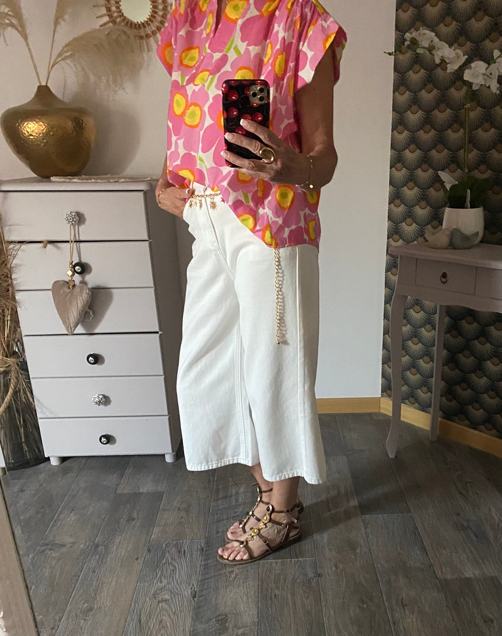 BLOUSE FLORAL JAUNE   TU 36/46