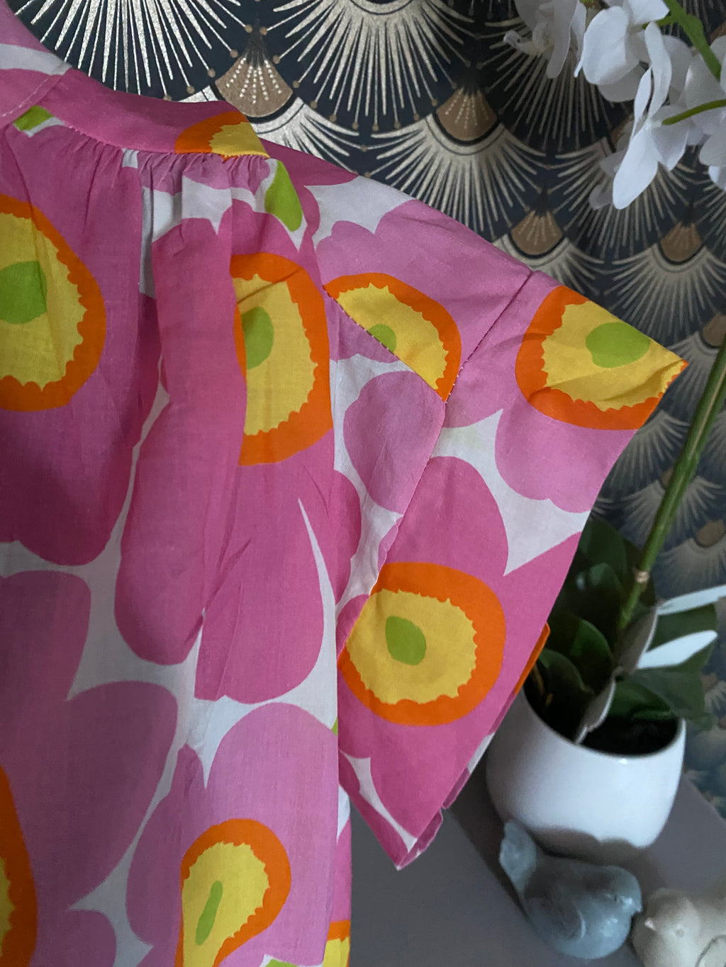 BLOUSE FLORAL JAUNE   TU 36/46