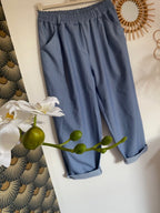 PANTALON AMANDA BLEU JEAN   TAILLE UNIQUE  40/44