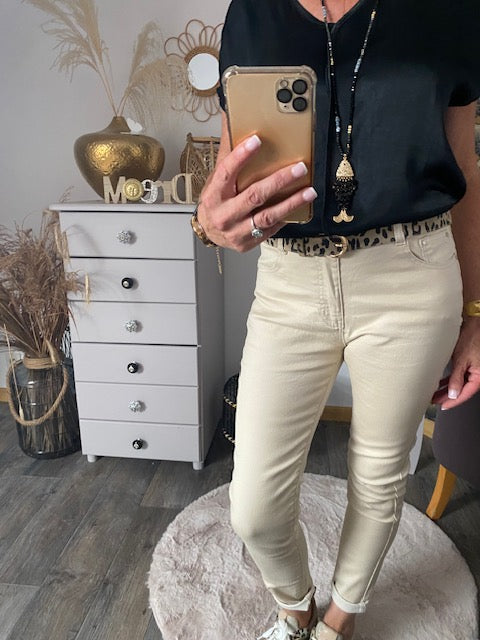 PANTALON  MILA ECRU  38/40/42/44/46/48