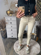 PANTALON  MILA ECRU  38/40/42/44/46/48