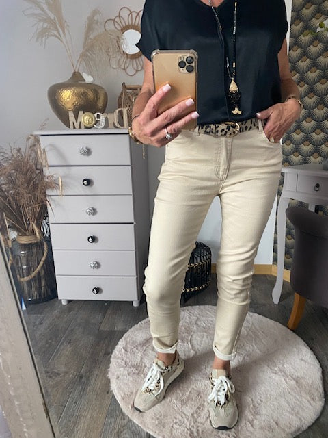 PANTALON  MILA ECRU  38/40/42/44/46/48