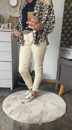 PANTALON  MILA ECRU  38/40/42/44/46/48