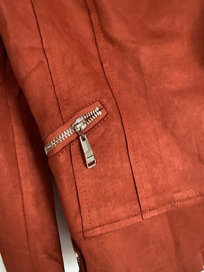 PERFECTO SUEDINE COULEUR ROUILLE    S/M/L/XL