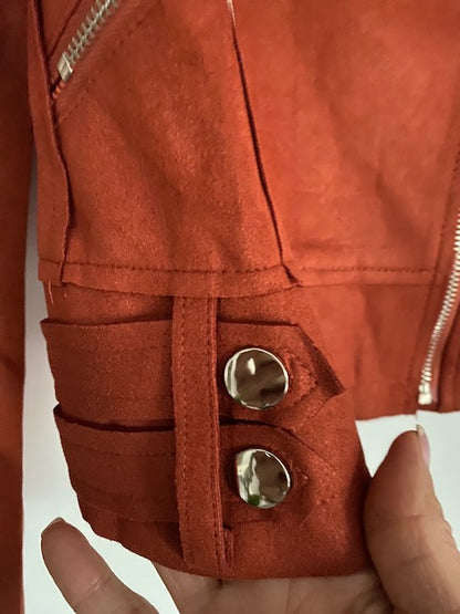 PERFECTO SUEDINE COULEUR ROUILLE    S/M/L/XL