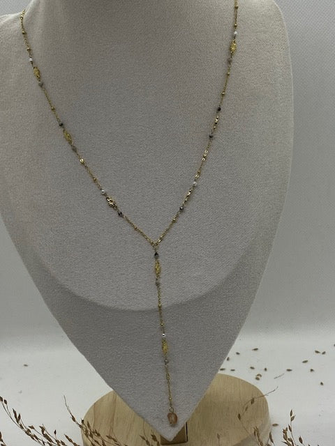 COLLIER Y   PIERRES NATURELLES  JSP  DALMA