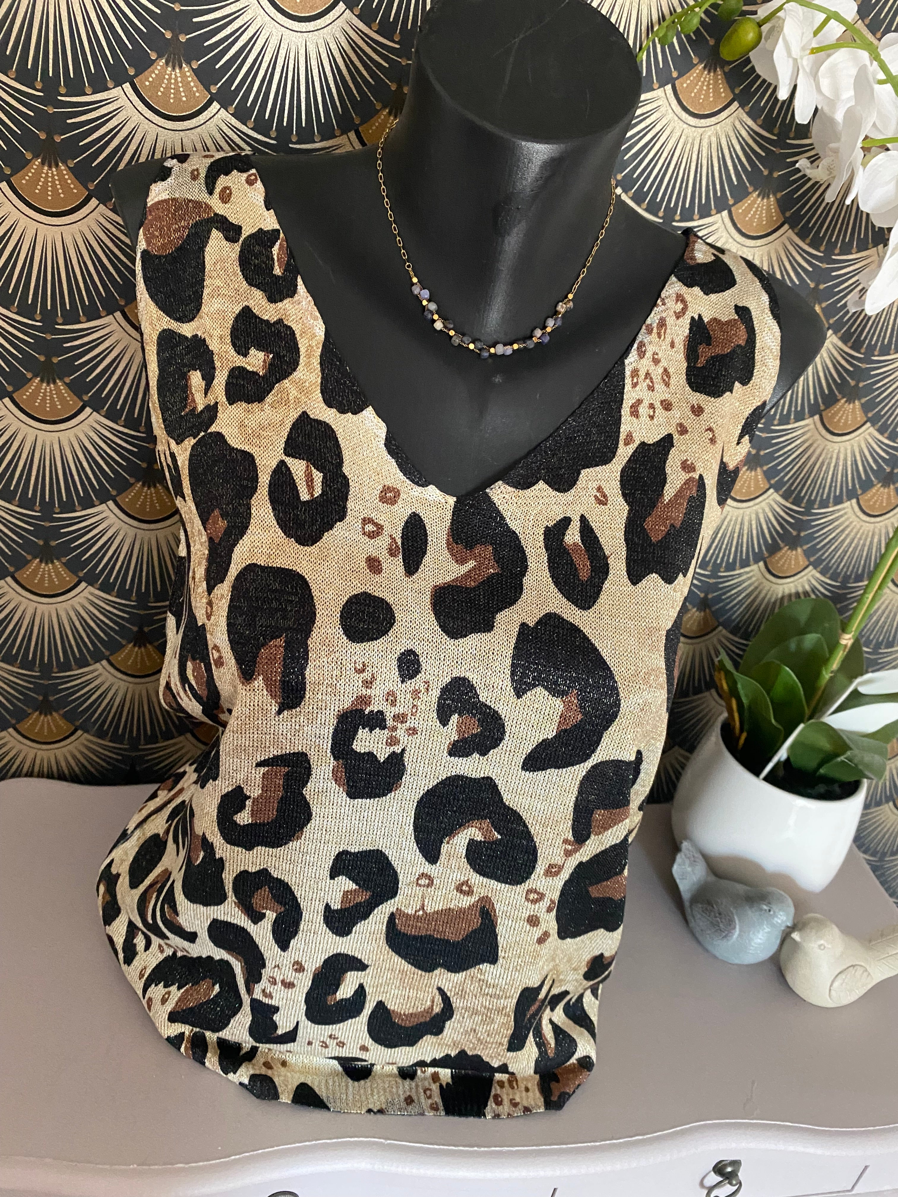 TOP LUREX LEOPARD   TU 34/42