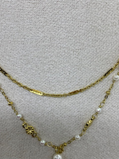 COLLIER DOUBLE RANGS  REGINA  PERLES D'EAU DOUCE