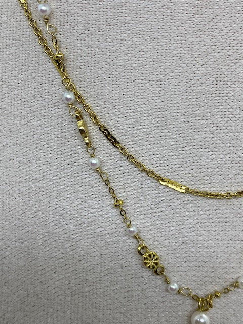 COLLIER DOUBLE RANGS  REGINA  PERLES D'EAU DOUCE