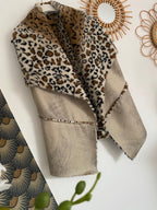 VESTE SANS MANCHE LEOPARD ECRU    36/42 petit 44