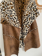 VESTE SANS MANCHE LEOPARD CAMEL   36/42 petit 44