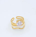 BAGUE VAGUE  ACIER INOXYDABLE