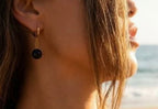 ENSEMBLE COLLIER , BRACELET ET BO  PERLES , ACIER INOXYDABLE